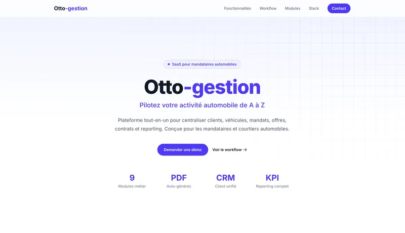 Capture d'écran de Otto-Gestion - CRM Automobile